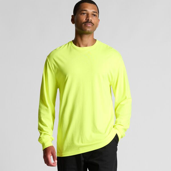 Mens Block Safety Long Sleeve Tee (Safety Colours) Thumbnail