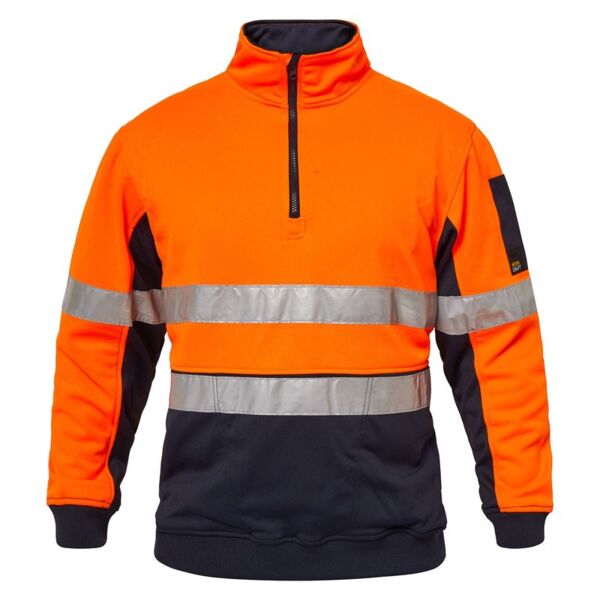 Mens Ridge Hivis Two Tone 1/2 Zip Pullover With Csr Tape Thumbnail